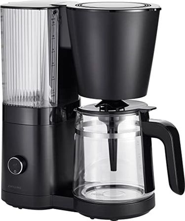 ZWILLING ENFINIGY filter coffee machine with 1.5l glass jug, coffee maker with stainless steel boiler, blooming & smart descaling function, plastic, black on sale